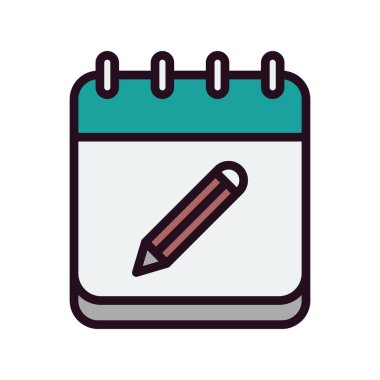 Takvim simgesi vektör illüstrasyonu