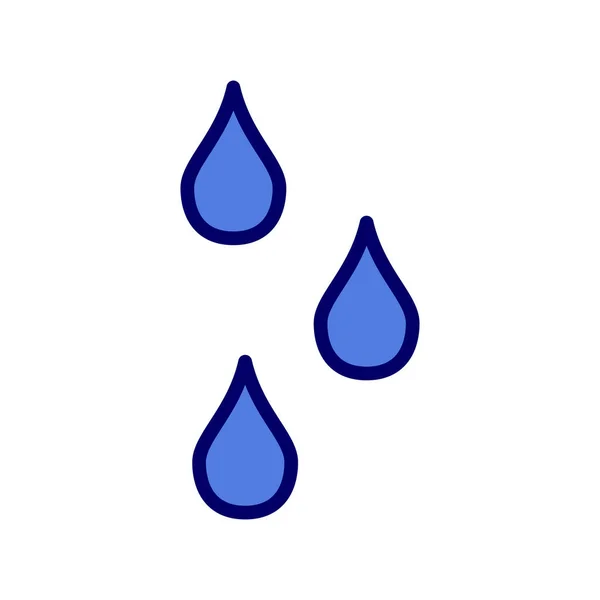 水滴图标矢量 细线标志 孤立等高线符号图解 — 图库矢量图片
