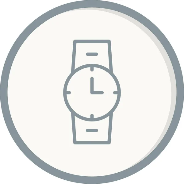 Reloj Pulsera Icono Web Diseño Simple — Vector de stock