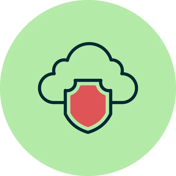 Cloud Web Icon Simple Illustration — Stok Vektör