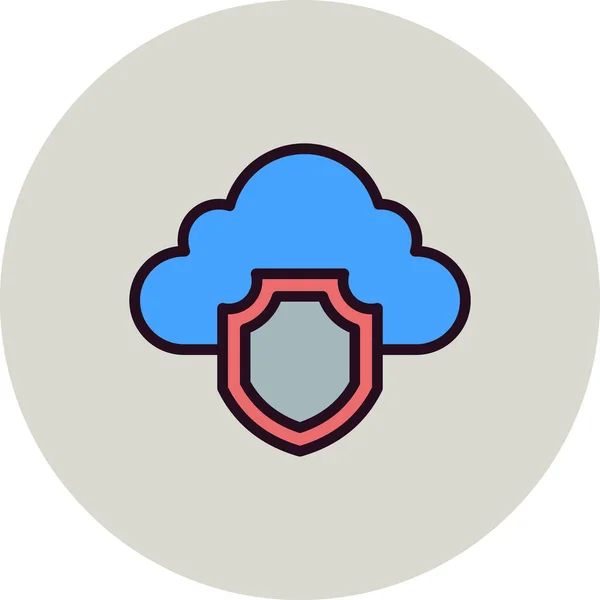 Cloud Web Icon Simple Illustration — Stok Vektör