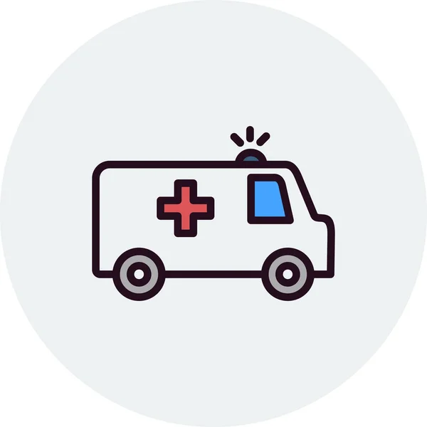 Ambulans Vektör Simgesi Modern Illüstrasyon — Stok Vektör