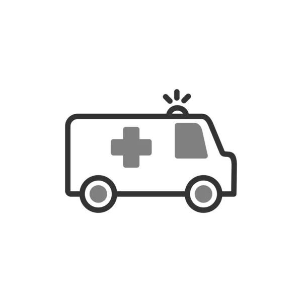 救急車のベクトルアイコン現代イラスト — ストックベクタ