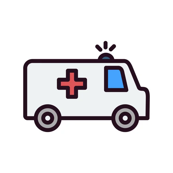 Ambulans Vektor Ikon Modern Illustration — Stock vektor