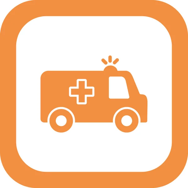 Ambulans Vektör Simgesi Modern Illüstrasyon — Stok Vektör