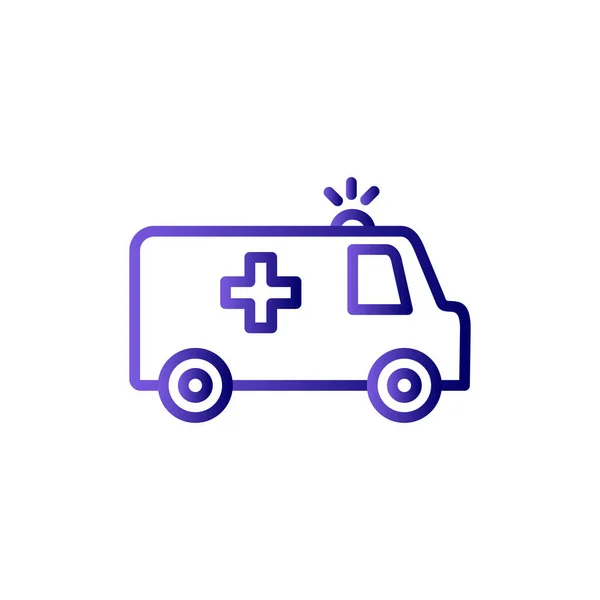 Ambulanza Icona Vettoriale Illustrazione Moderna — Vettoriale Stock