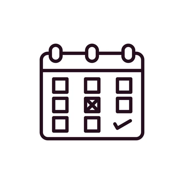 Calendar Web Icon Agenda Illustration — 스톡 벡터