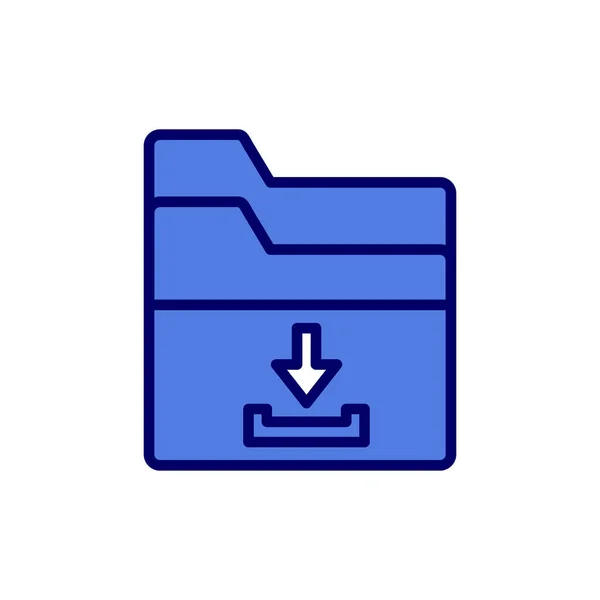 Descargar Carpeta Icono Simple Ilustración Vectorial — Vector de stock