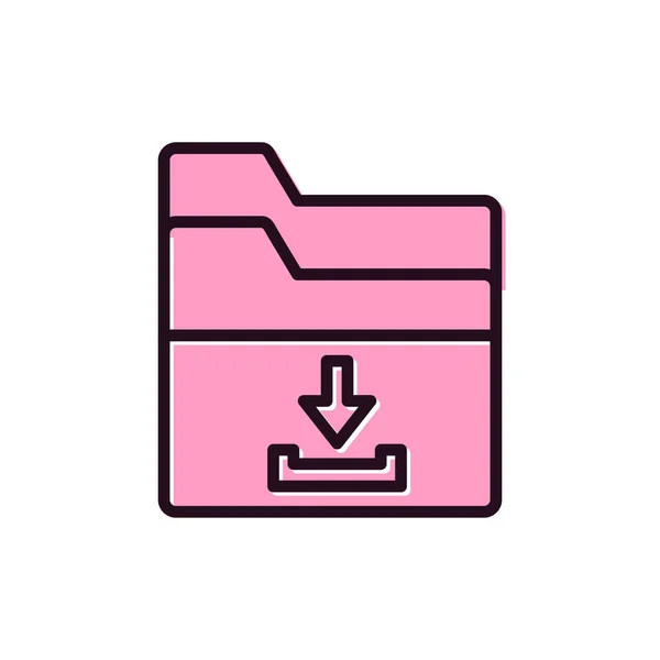 Download Folder Simple Icon Vector Illustration — 스톡 벡터