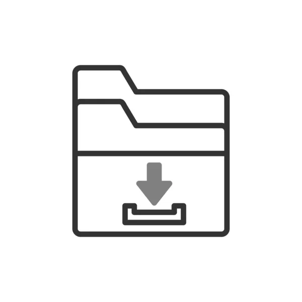 Download Folder Simple Icon Vector Illustration — Stockvektor