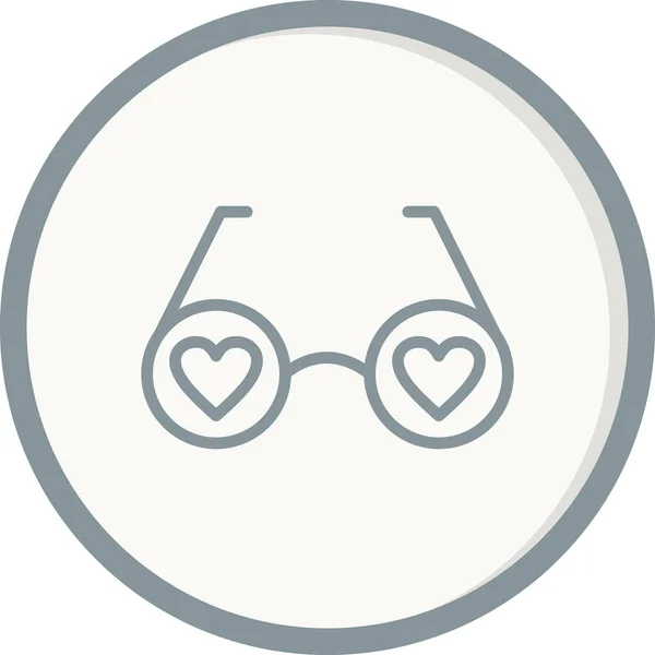 Lunettes Amour Icône Simple Illustration Vectorielle — Image vectorielle