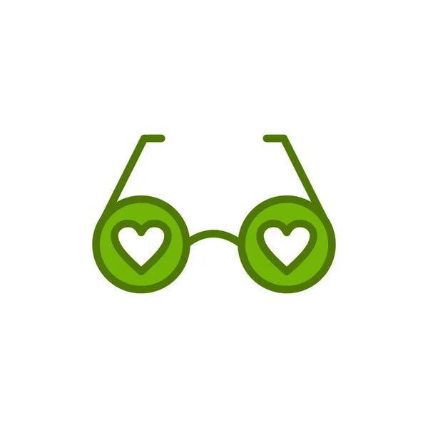 Love Eyeglasses Simple Icon Vector Illustration — Stock Vector