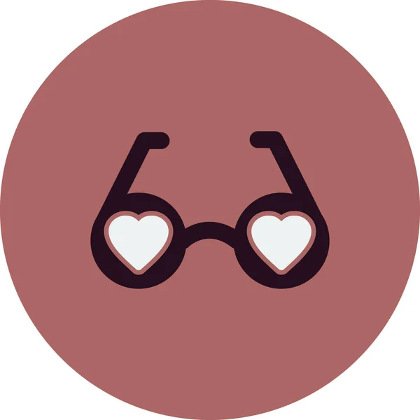 Lunettes Amour Icône Simple Illustration Vectorielle — Image vectorielle