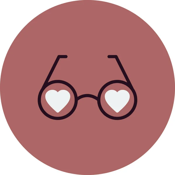 Lunettes Amour Icône Simple Illustration Vectorielle — Image vectorielle