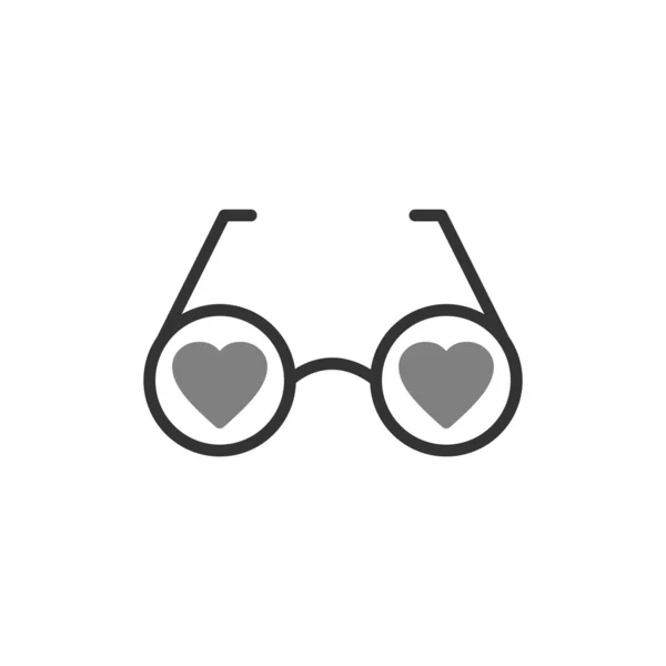 Occhiali Vista Amore Icona Semplice Illustrazione Vettoriale — Vettoriale Stock