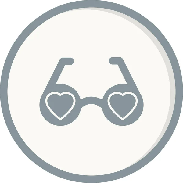 Lunettes Amour Icône Simple Illustration Vectorielle — Image vectorielle