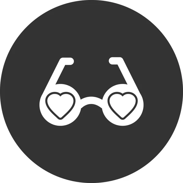 Szerelem Szemüveg Egyszerű Ikon Vektor Illusztráció — Stock Vector
