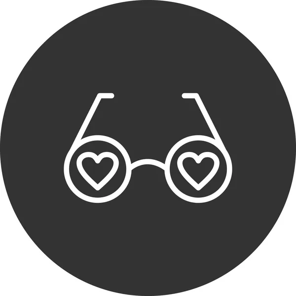 Brille Auf Web Icon Vektor Illustration — Stockvektor