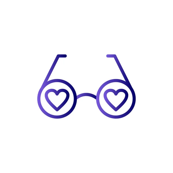 Lunettes Icône Coeur Vectoriel Illustration Design — Image vectorielle