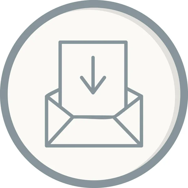 Inbox Saving Downloading Icon Vector Illustration — Image vectorielle