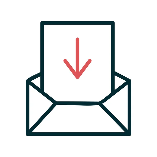 Inbox Saving Downloading Icon Vector Illustration —  Vetores de Stock
