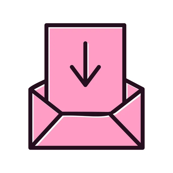 Inbox Saving Downloading Icon Vector Illustration — Vettoriale Stock