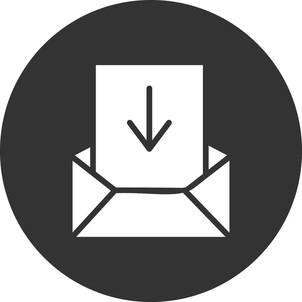 Inbox Saving Downloading Icon Vector Illustration — 图库矢量图片