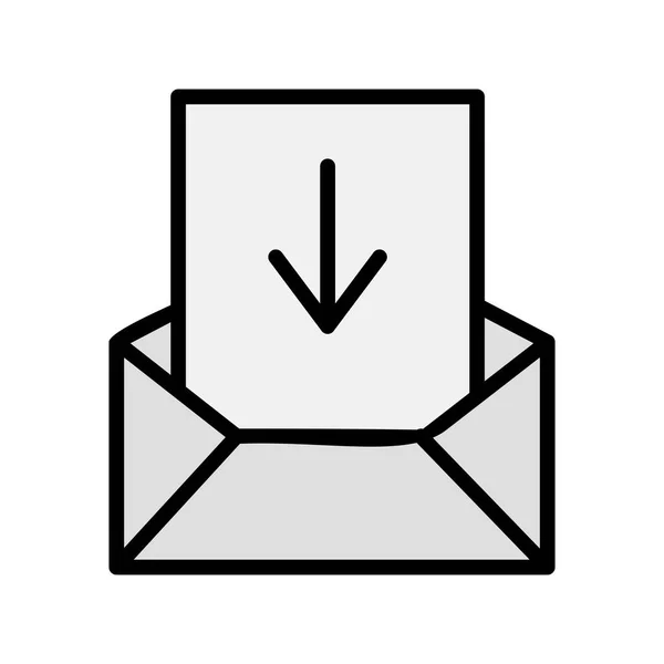 Inbox Saving Downloading Icon Vector Illustration — Διανυσματικό Αρχείο