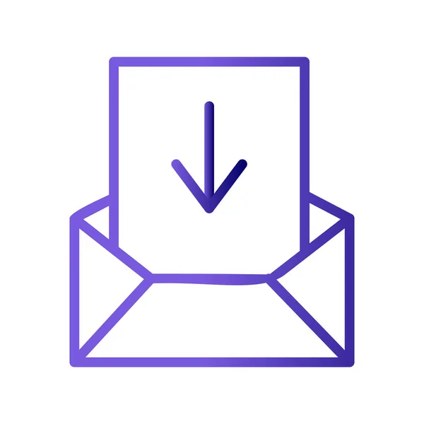 Inbox Saving Downloading Icon Vector Illustration — Image vectorielle
