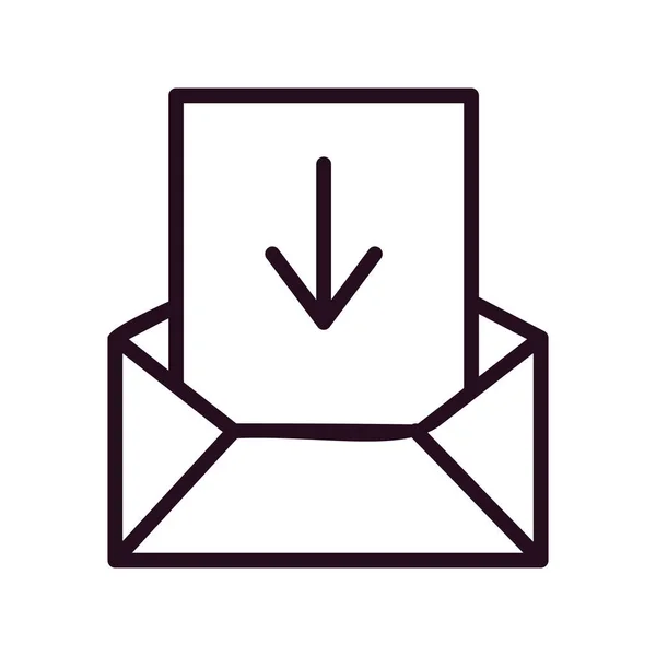 Posteingang Speichern Herunterladen Von Symbolen Vektorillustration — Stockvektor
