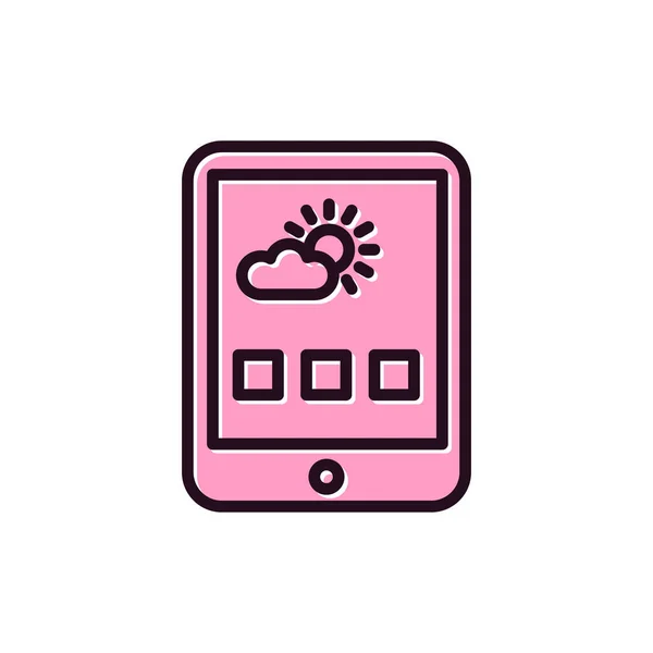 Weather Forecast Line Icon Vector Illustration — Stockvector