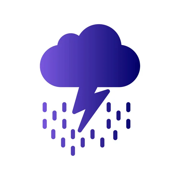 Thunder Web Icon Simple Design — Stock Vector