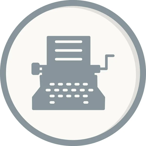Schreibmaschine Web Ikone Einfaches Design — Stockvektor