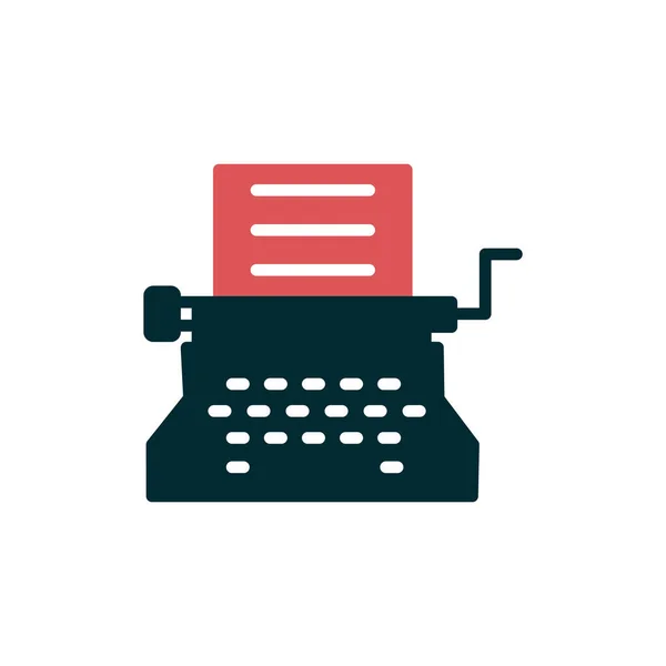 Typewriter Vector Icon Illustration Design —  Vetores de Stock