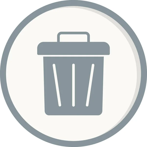 Müll Web Ikone Einfaches Design — Stockvektor