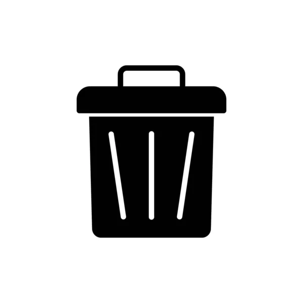 Mülleimer Symbol Einfache Illustration Von Papierkorb Vektorsymbolen Für Webdesign Isoliert — Stockvektor