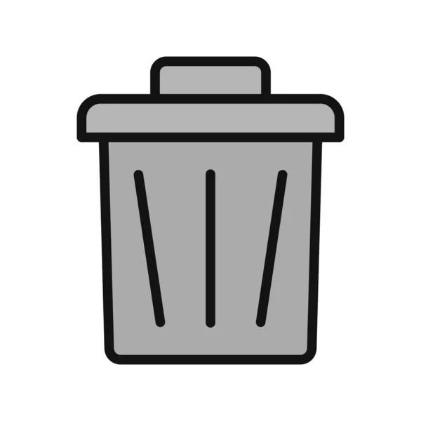 Trash Can Icon Vector Illustration — Stock Vector