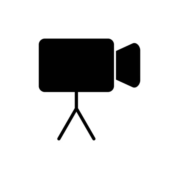 Videocamera Icona Piatta Web Illustrazione Vettoriale — Vettoriale Stock