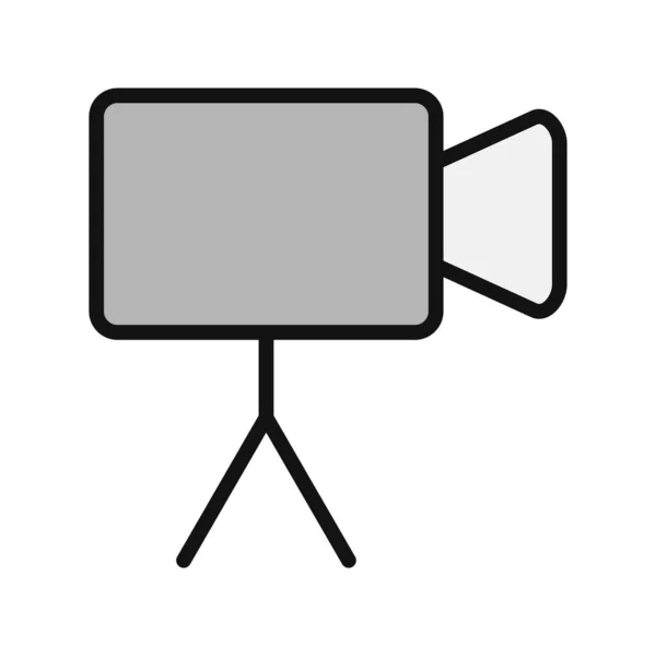 Video Camera Flat Icon Web Vector Illustration — Stockvector