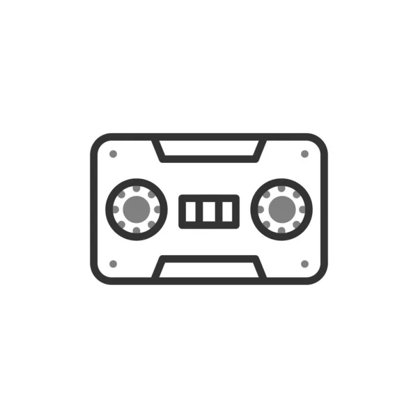 Een Cassette Web Icoon Eenvoudige Illustratie — Stockvector