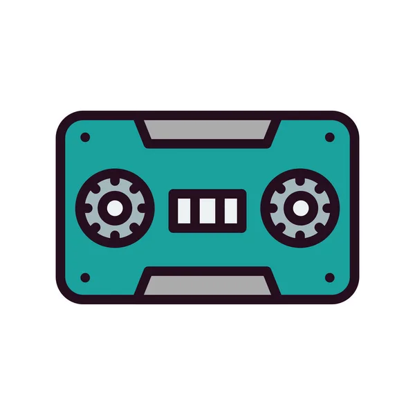 Een Cassette Web Icoon Eenvoudige Illustratie — Stockvector