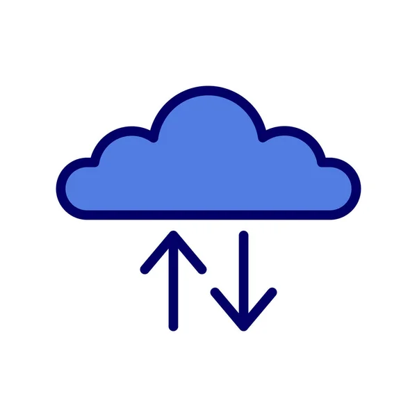 Ícone Web Nuvem Ilustração Simples — Vetor de Stock