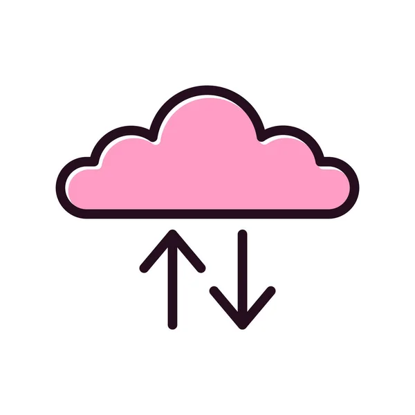 Icona Web Cloud Semplice Illustrazione — Vettoriale Stock