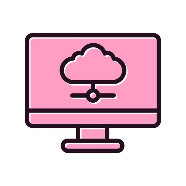 Cloud Web Icon Simple Illustration — Vetor de Stock
