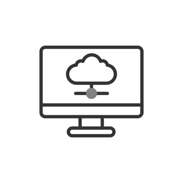 Cloud Web Icon Simple Illustration — 스톡 벡터