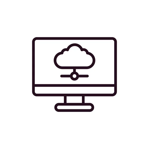 Хмарна Веб Іконка Проста Ілюстрація — стоковий вектор