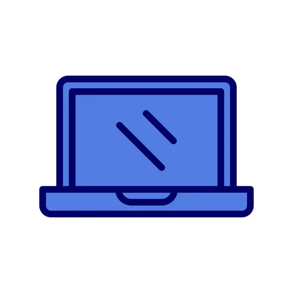 Laptop Computer Ikone Vektorillustration — Stockvektor