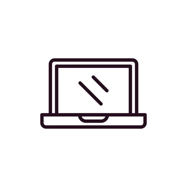 Laptop Computerpictogram Vectorillustratie — Stockvector