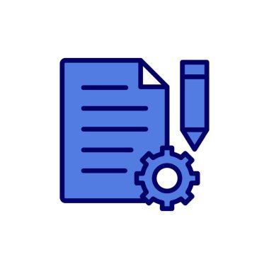 Proje Yönetimi simge vektör çizim