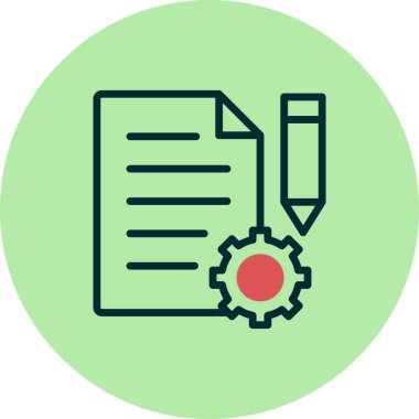 Proje Yönetimi simge vektör çizim